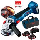 Esmerilhadeira Angular 18V 4.1/2 POL 2 Baterias 4,0Ah, Carregador Bivolt e Bolsa BOSCH Esmerilhadeira Angular 18V 4.1/2 POL 2 Baterias 4,0Ah, Carregador Bivolt e Bolsa BOSCH
