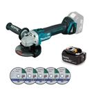 Esmerilhadeira Angular 18V Makita DGA504Z Brushless + 1 Bateria 5Ah