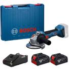 Esmerilhadeira angular 4.1/2" - 5" 18V Brushless com 2 baterias GWS 18V-8 (110V/220V)
