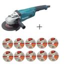 Esmerilhadeira Angular 7 pol 2200w 220v Ga7020 Makita + 10 Discos Esmerilhadeira Angular 7 pol 2200w 220v Ga7020 Makita + 10 Discos