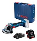 Esmerilhadeira Angular À Bateria Profissional Bosch Gws 180-li Brushless 18v 700w Com 2 Baterias
