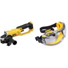 Esmerilhadeira Angular DEWALT 20V MAX - 4-1/2” com Óculos de Segurança