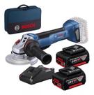 Esmerilhadeira Angular Gws 18v-10 P 2 Baterias 4ah Bosch Esmerilhadeira Angular Gws 18v-10 P 2 Baterias 4ah Bosch