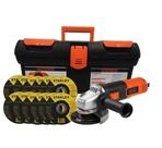 Esmerilhadeira black decker 820w c/13 discos c/maleta 220v