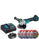 Esmerilhadeira Dga504 + Bateria 3ah + Carregador + 5 Discos