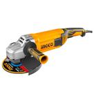 Esmerilhadeira Lixadeira Angular 7 Polegadas 2400W 220V 8000rpm AG240082-9 Ingco Profissional Cor Laranja