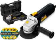 Esmerilhadeira Lixadeira Angular 710w Com Discos E Maleta The Black Tools