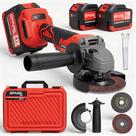 Esmerilhadeira Lixadeira Angular Profissional Brushless 2 Baterias 21V Spark Br 9800RPM Portátil Maleta Acessórios Bivolt