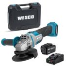 Esmerilhadeira Lixadeira Angular Wesco Sem Fio Bateria 18v Carreg e Maleta Profissional Corte Ferro Esmerilhadeira Lixadeira Angular Wesco Sem Fio Bateria 18v Carreg e Maleta Profissional Corte Ferro