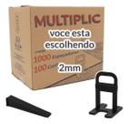 Espaçador Nivelador de Piso 2mm 1000un + 100un Cunhas Espaçador Nivelador de Piso 2mm 1000un + 100un Cunhas