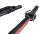 Espada Anime Katana Prato e Vermelho De Bambu Com LED Cosplay Decoração