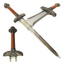 Espada Decorativa Conan O Barbaro Tamanho Real em Aço com Suporte Expositor