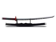 Espada Katana Tanjiro V2 Rengoku Demon Slayer Lâmina Bambu Cosplay Decoração Com Suporte