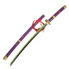 Espada Katana Zoro Enma One Piece Aço Roxa Com Bainha material sintético Colecionável