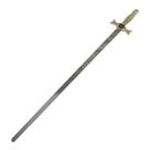Espada Maçônica Em Aço 77cm Dourada Adorno Azul