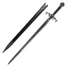 Espada Medieval Sombria Caveira Com Bainha Preta Suporte