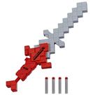Espada Nerf Minecraft Heartstealer, Lançador de Dardos com Lâmina de Espuma, 4 Dardos Elite de Espuma, Idade 8+