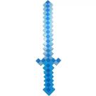 Espada Pixel Minecraft 58Cm Diamante Som E Luz À Pilha Azul