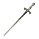 Espada Templária Dos Cavaleiros De Prata E Ouro Medieval Cinza