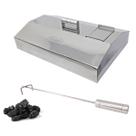 Espalhador Brasa Carvão + Abafador Inox 56cm, Churrasqueira Espalhador Brasa Carvão + Abafador Inox 56cm, Churrasqueira