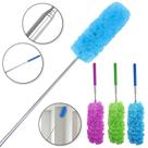 Espanador de Pó Para Limpeza em Microfibra com Cabo Extensor Retrátil Lavável 85 cm Limpeza de Poeira