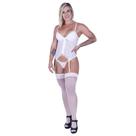 Espartilho Cinta Liga Fristyle Com Bojo Com Renda Branco Feminino