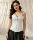 Espartilho Corpete Corset Cinta Modela Cintura Brocado Sexy