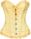 Espartilho feminino ADELCE com cadarço, desossado, floral, amarelo M