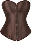 Espartilho feminino ADELCE Sexy Boned Overbust Shaper, marrom, tamanho M