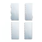 Espátula 20cm Acrílico Alisador Bolo Confeitaria Kit 4 Un