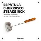 Espátula Churrasco Steaks INOX - Aço Inox com Cabo de Madeira Artmill