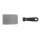 Espátula Curva Profissional em Aço Inox com cabo em Polipropileno Preto 29,5 x 12cm - Weck