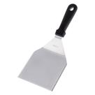 Espátula Curva Profissional em Aço Inox com Cabo Polipropileno Preto 29,5 x 12cm Weck