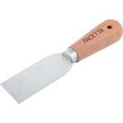 Espátula De Aço 4 Cm Com Cabo De Madeira Pacetta 1205404 Para Aplicação De Massa Corrida E