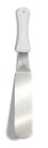 Espátula de confeiteiro curvada aço Inox 9,5" Cabo branco 38Cm UD622