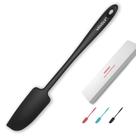 Espátula de frasco de silicone Vovoly resistente ao calor de 28,4 cm preta