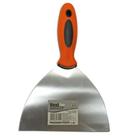 Espatula De Metal Cabo Emborrachado Laranja 6'' 15,2Cm - Rio Chens