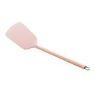 Espátula de nylon rosa com cabo de aço inox rose 34cm lyor