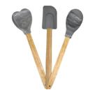Espátula de Silicone Cabo Bambu 30cm Antiaderente