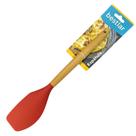 Espátula de Silicone Vermelho com o Cabo em Madeira - Bestlar