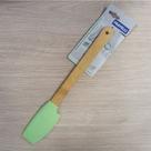 Espátula em Silicone 2 em 1 com Cabo de Bambu - Verde - 1 unidade - Fratelli - Rizzo