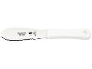 Espátula Inox para Manteiga com Cabo Branco - Tramontina Espátula Inox para Manteiga com Cabo Branco - Tramontina
