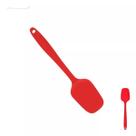 Espátula Lisa Reta Reforçada Silicone 28cm Colher Pão Bolo Cozinha Vermelho Decoração Confeitaria