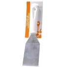 Espátula Multiuso de Inox Reta Com Cabo Branco e Alça 24cm Aliança