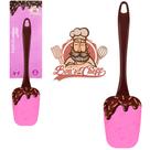 Espatula multiuso de silicone caldas brigadeiro cabo acrilico bons cheff 24x6cm