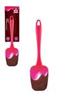 Espátula Multiuso de Silicone Decorada Cabo Acrílico Caldas de Morango Linha Bons Cheff