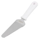 Espátula para Bolo Inox com Serra Profissional 27x6cm Cabo Branco Espátula para Bolo Inox com Serra Profissional 27x6cm Cabo Branco