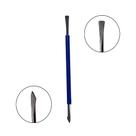 Espátula Para Unha Em Inox Afastador de Cutícula Duplex Azul