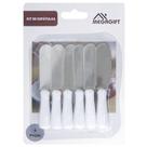 Espatula pate / manteiga de inox cabo plastico com 6 pecas - MEGAGIFT