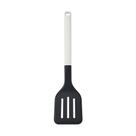 Espátula Perfurada 35cm Nylon Branca Cozinha Virador Antiaderente Frituras Ovos Carnes Utensílio Culinário Resistente Profissional